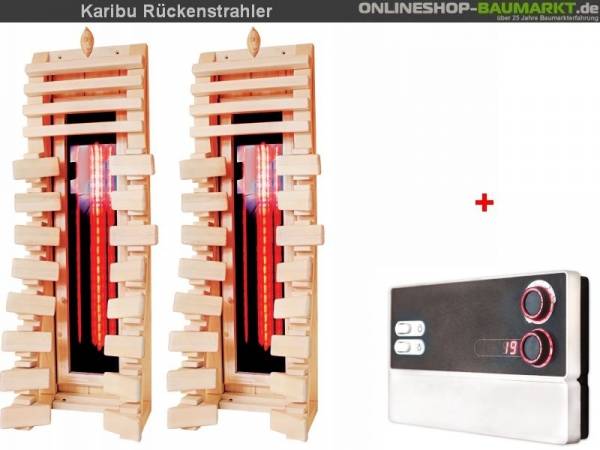 Karibu Rückenstrahler Set 2 mit Vitamy-Strahler und Rückenlehne Karibu Rückenstrahler Set 2 mit Vitamy-Strahler und Rückenlehne