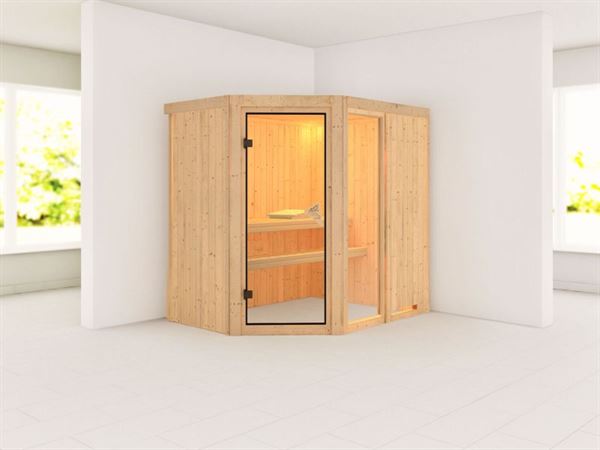 Fiona 1 - Karibu Sauna ohne Ofen - ohne Dachkranz - Fiona 1 - Karibu Sauna ohne Ofen - ohne Dachkranz -