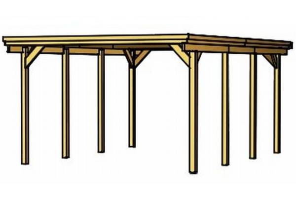 Skan Holz Carport Holstein 373 x 554 cm Skan Holz Carport Holstein 373 x 554 cm