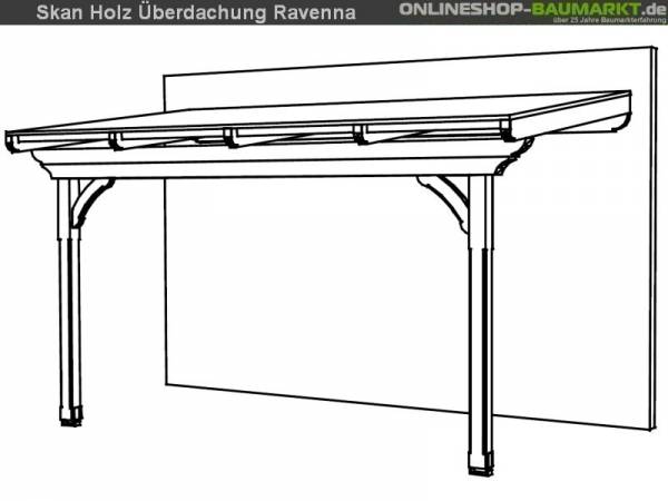 Skan Holz Terrassenüberdachung Ravenna 434 x 250 cm Douglasie Skan Holz Terrassenüberdachung Ravenna 434 x 250 cm Douglasie