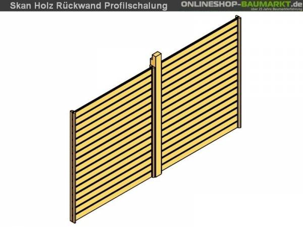 Skan Holz Rückwand für Carport 355 x 200 cm Profilschalung