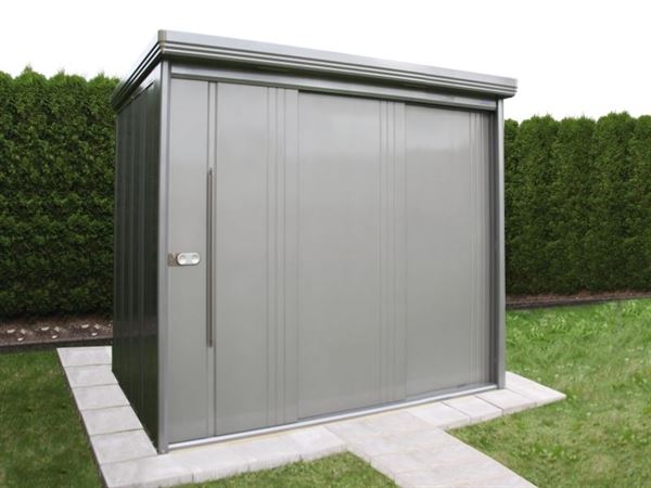 Wolff Finnhaus Nagoya rauchgrau Metall-Gerätehaus Wolff Finnhaus Nagoya rauchgrau Metall-Gerätehaus