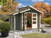 Karibu Gartenhaus Grönelo terragrau 28 mm
