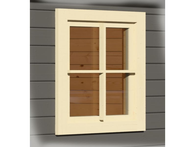 Karibu Fenster für 38 mm elfenbeinweiß Dreh / Kippfenster