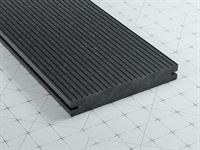 WPC Basic Terrassendiele 5 Meter 18 x 137 mm Anthrazit, Massivprofil geriffelt
