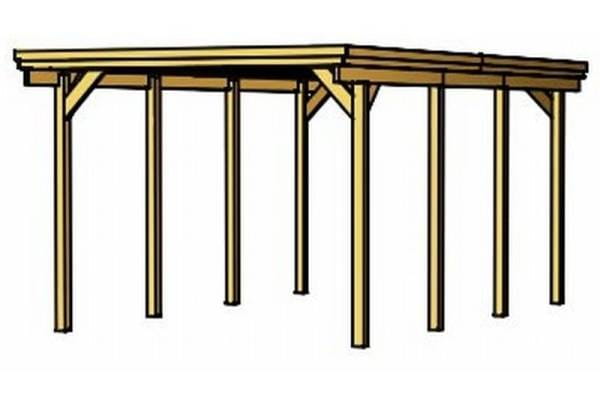 Skan Holz Carport Holstein 316 x 554 cm Skan Holz Carport Holstein 316 x 554 cm