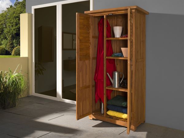 Weka Terrassenschrank 195 A braun lasiert Weka Terrassenschrank 195 A braun lasiert
