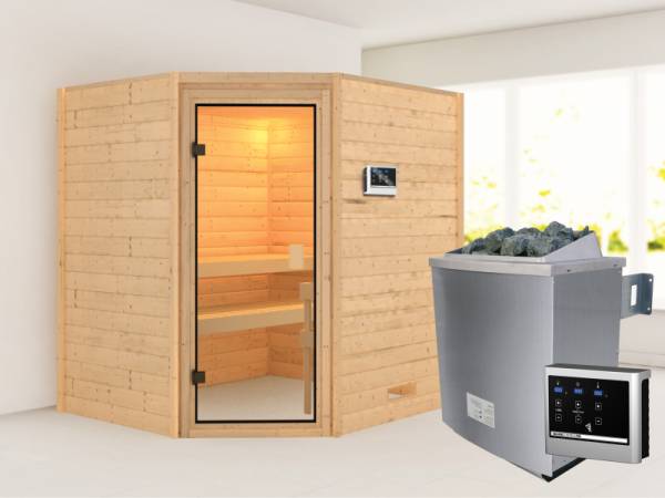 Karibu Sauna Elea 4,5 kW Ofen ext. Strg Karibu Sauna Elea 4,5 kW Ofen ext. Strg