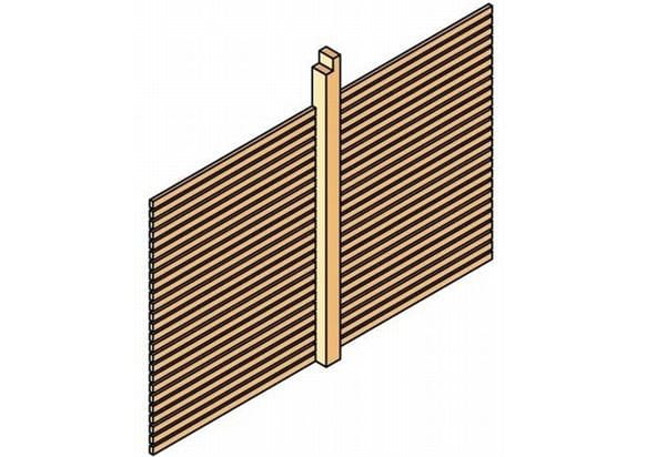 Skan Holz Rückwand für Carport 291 x 160 cm Rhombusprofil