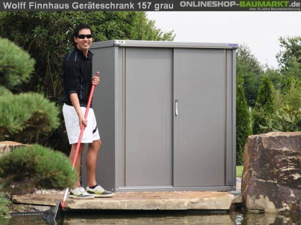 Wolff Finnhaus Geräteschrank 157 rauchgrau Metall-Geräteschrank ohne Regale Wolff Finnhaus Geräteschrank 157 rauchgrau Metall-Geräteschrank ohne Regale