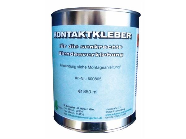 Blendenkleber für EPDM-Folien 0,75 kg, für ca. 3 qm Blende Blendenkleber für EPDM-Folien 0,75 kg, für ca. 3 qm Blende