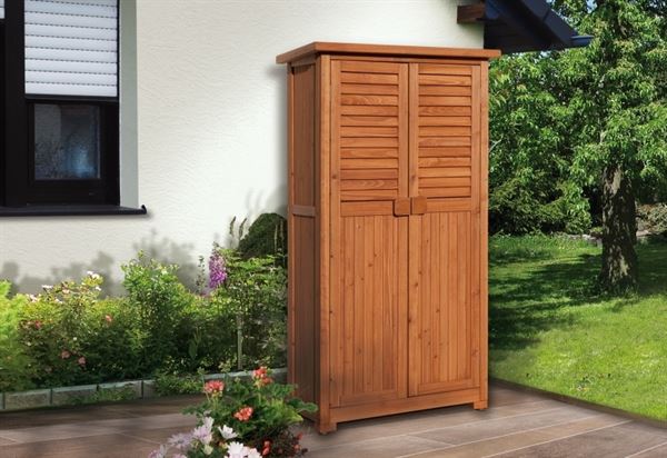 Weka Terrassenschrank 195 B braun lasiert Weka Terrassenschrank 195 B braun lasiert