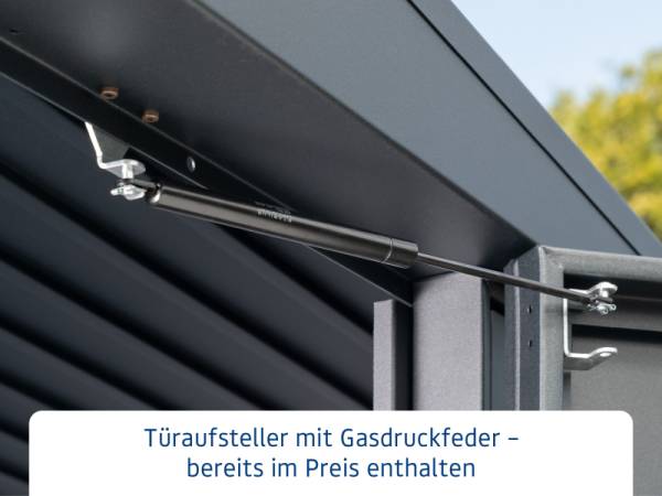 Ecostar Gerätehaus Trend-P,Typ 2, Grau Aluminum, 2 flg