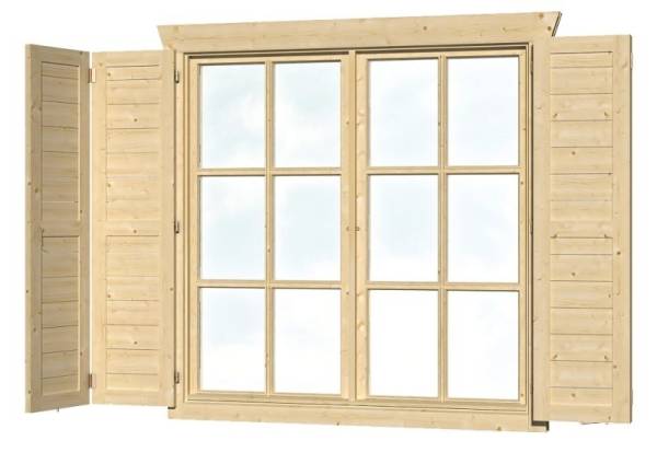 Skan Holz Fensterläden Doppelfenster hoch beidseitig