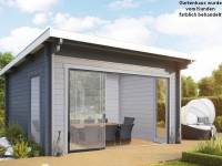 Wolff Finnhaus Gartenhaus Trondheim 70-G XL mit Schiebetür rechts