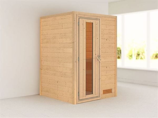 Nadja - Karibu Sauna Plug & Play ohne Ofen - ohne Dachkranz - Energiespartür Nadja - Karibu Sauna Plug & Play ohne Ofen - ohne Dachkranz - Energiespartür