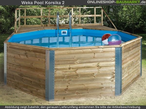 Weka Pool 593 B Gr. 2 Aktionsset mit Edelstahl-Einhängeleiter Weka Pool 593 B Gr. 2 Aktionsset mit Edelstahl-Einhängeleiter