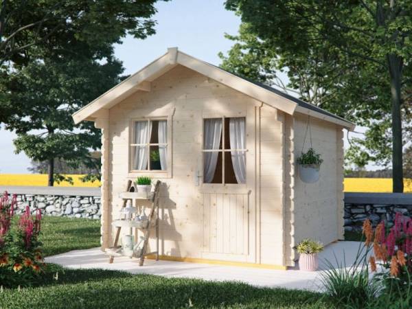 Skan Holz Blockbohlenhaus Porto Größe 2 250 x 250 cm Skan Holz Blockbohlenhaus Porto Größe 2 250 x 250 cm