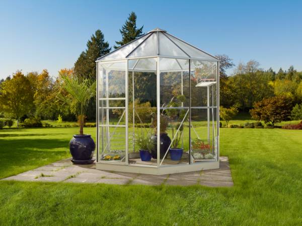 Vitavia Gewächshaus Hera 4500 ESG/HKP, Alu, inkl. Fundament