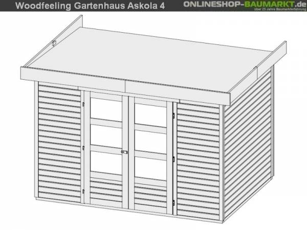 Karibu Woodfeeling Gartenhaus Askola 5 natur 19 mm