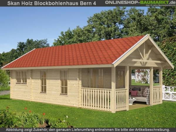 Skan Holz Blockbohlenhaus Bern 4 45plus, 660 x 420 cm