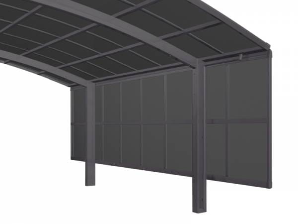 Ximax Carport Zubehör Seitenwand Höhe 200 cm - 3 Module Schwarz