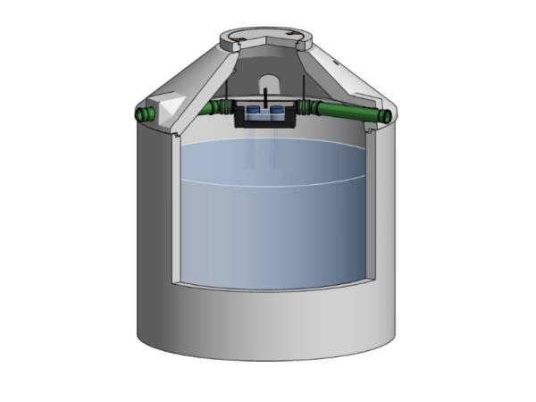 Mall Betonzisterne Family 11000 Liter, begehbar, mit Spaltsiebfilter