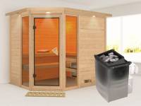 Sinai 3 - Karibu Sauna inkl. 9-kW-Ofen - mit Dachkranz -