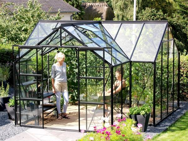 Vitavia Gewächshaus Sirius Orangerie ESG 3 mm schwarz Vitavia Gewächshaus Sirius Orangerie ESG 3 mm schwarz