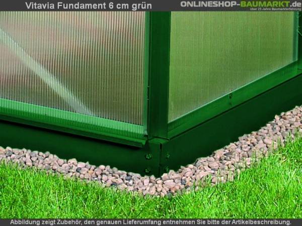 Vitavia Stahl-Fundament 3300, 6 cm für Gewächshäuser grün