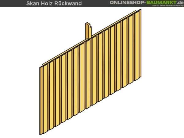 Skan Holz Rückwand für Carport 341 x 220 cm Deckelschalung