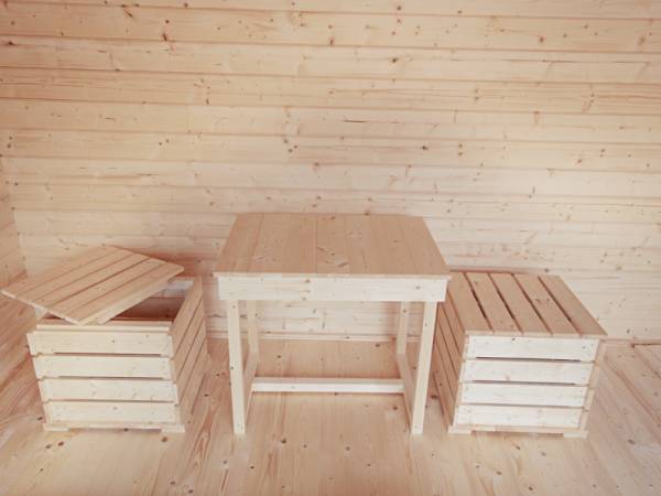 Wolff Finnhaus Campingfass Mega: Tisch und 2 Hocker Wolff Finnhaus Campingfass Mega: Tisch und 2 Hocker