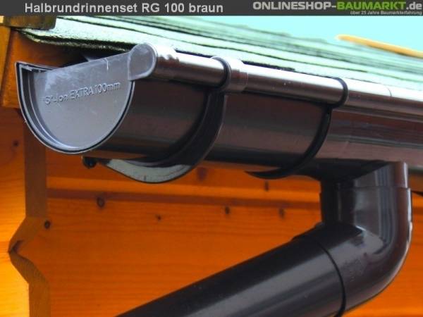 Dachrinnen Set RG 100 weiß 350 cm zweiseitig Dachrinnen Set RG 100 weiß 350 cm zweiseitig