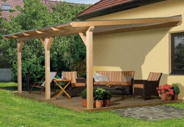Weka Terrassenüberdachung 672 Größe 2 Leimholz Weka Terrassenüberdachung 672 Größe 2 Leimholz