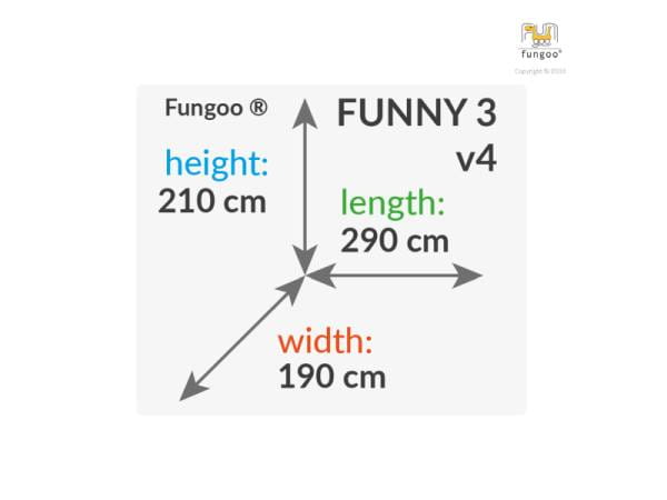 FUNGOO FUNNY 3 mit Rampe und Sandkasten / NADELHOLZ KDI