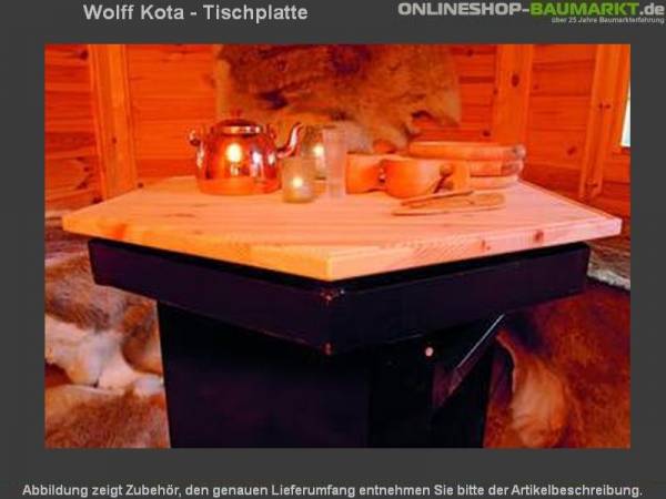Wolff Finnhaus 6-Eck Tischplatte für Grillkota 9