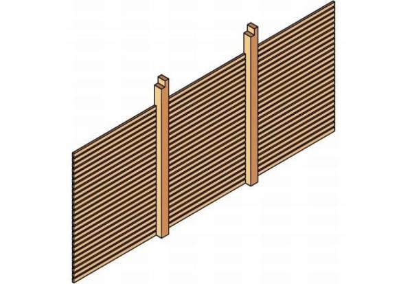 Skan Holz Rückwand für Carport 550 x 160 cm Rhombusprofil