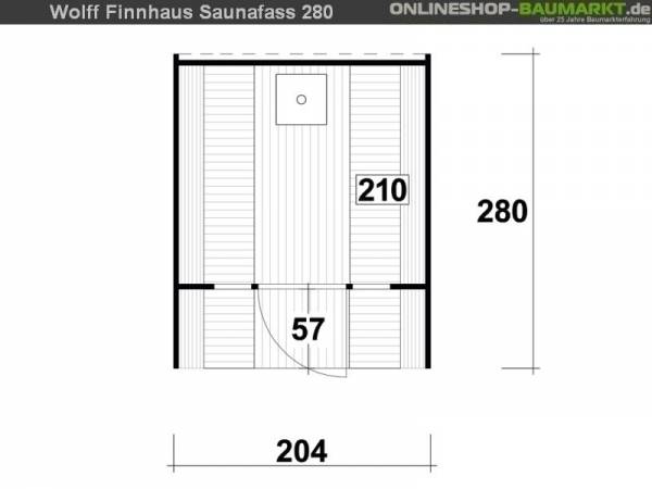 Wolff Finnhaus Saunafass 280