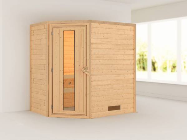 Cilja - Karibu Sauna Plug & Play ohne Ofen - ohne Dachkranz - Energiespartür Cilja - Karibu Sauna Plug & Play ohne Ofen - ohne Dachkranz - Energiespartür