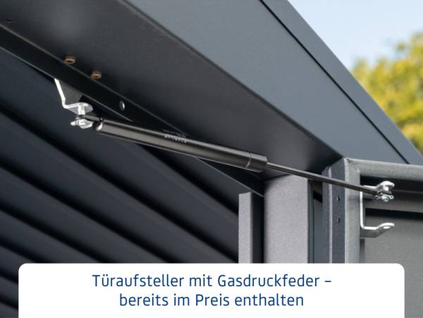 Ecostar Gerätehaus Trend-S,Typ 2, Grau Aluminum, 1 flg