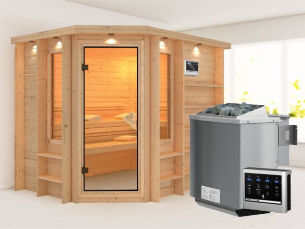 Riona - Karibu Sauna Premium inkl. 9-kW-Bioofen