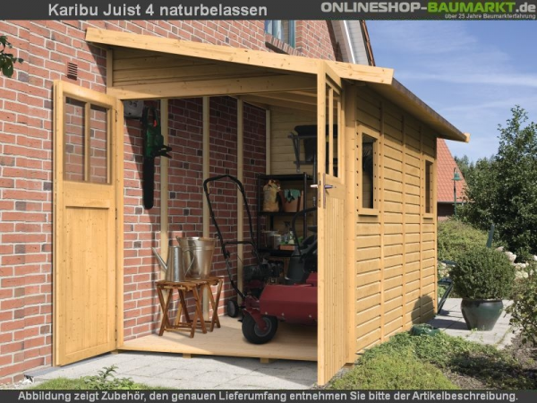 Karibu Gartenhaus Wandlitz 4 natur 19 mm