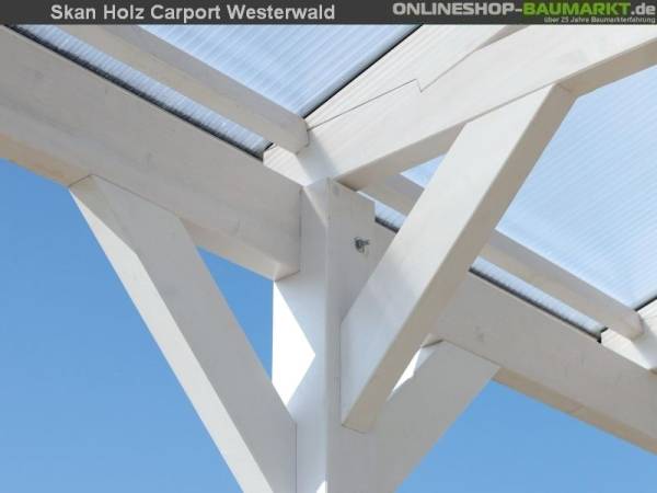 Skan Holz Carport Odenwald 640 x 648 cm Leimholz
