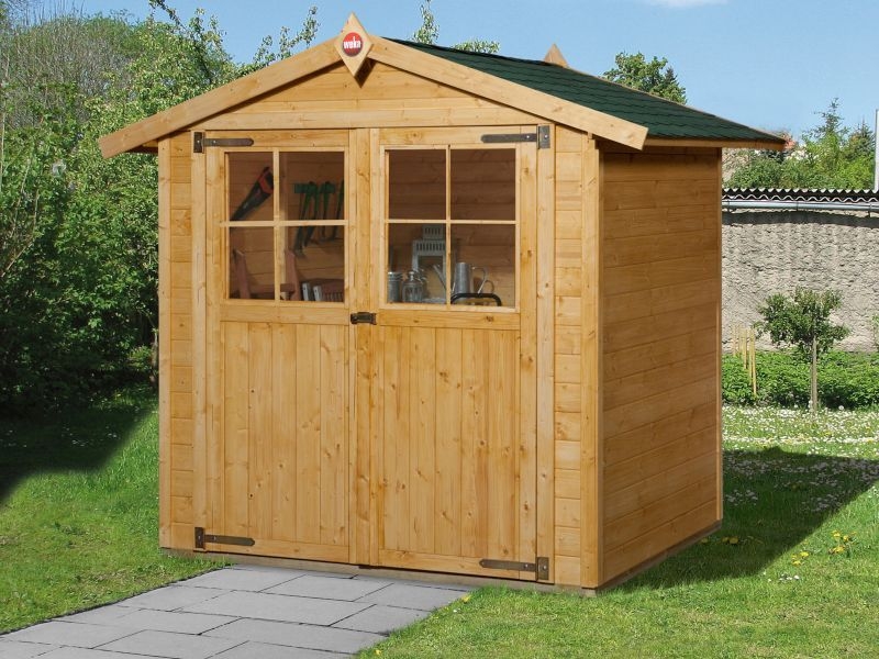 Weka Gartenhaus 316 Doppeltür Größe 2 Eiche klassisches kompaktes