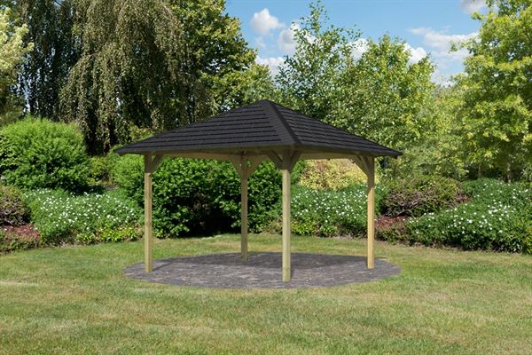Karibu 4-Eck Pavillon Eco Cordoba Sparset inkl. Schindeln Karibu 4-Eck Pavillon Eco Cordoba Sparset inkl. Schindeln