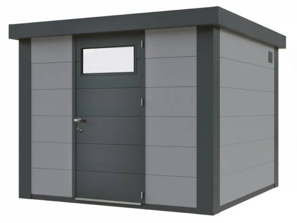 Wolff Finnhaus Metall-Gerätehaus Eleganto 2121 Lichtgrau inkl. Dachrinne und Fallrohr Wolff Finnhaus Metall-Gerätehaus Eleganto 2121 Lichtgrau inkl. Dachrinne und Fallrohr