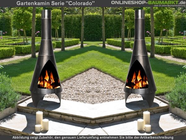 Buschbeck Gartenkamin Colorado 125 cm schwarz Buschbeck Gartenkamin Colorado 125 cm schwarz