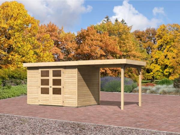 Karibu Aktions Gartenhaus Jever 4 mit Anbaudach 2,40 Meter Karibu Aktions Gartenhaus Jever 4 mit Anbaudach 2,40 Meter