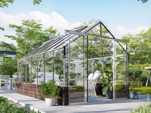Vitavia Gewächshaus Cassandra 11500 ESG 3 mm Alu eloxiert, inkl. Sockelmauer Herbstlaub Vitavia Gewächshaus Cassandra 11500 ESG 3 mm Alu eloxiert, inkl. Sockelmauer Herbstlaub