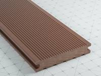 WPC Premium Terrassendiele 24 x 142 mm Bankrai, Massivprofil geriffelt